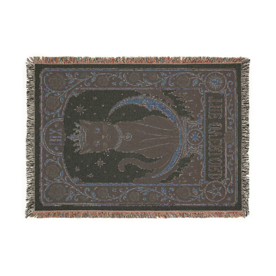 Reverse side of the Overlord woven blanket in muted tones